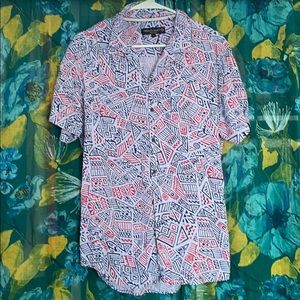 Men’s shirt sleeve button down casual shirt